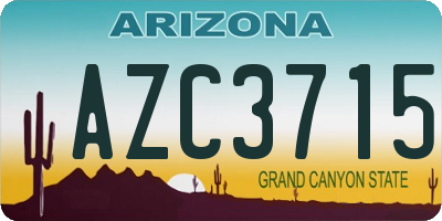 AZ license plate AZC3715