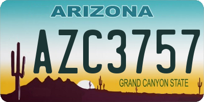 AZ license plate AZC3757