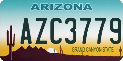 AZ license plate AZC3779
