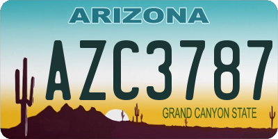 AZ license plate AZC3787