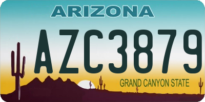 AZ license plate AZC3879