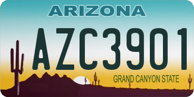 AZ license plate AZC3901