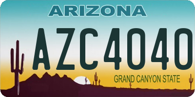 AZ license plate AZC4040