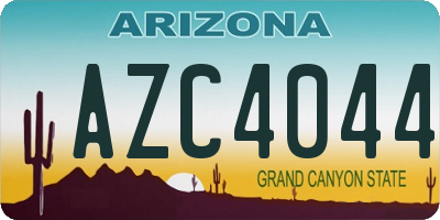 AZ license plate AZC4044
