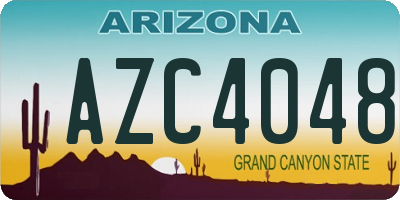 AZ license plate AZC4048
