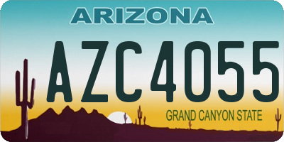 AZ license plate AZC4055