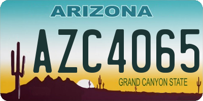 AZ license plate AZC4065