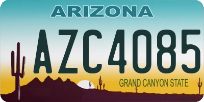 AZ license plate AZC4085