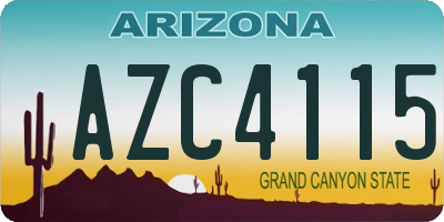 AZ license plate AZC4115