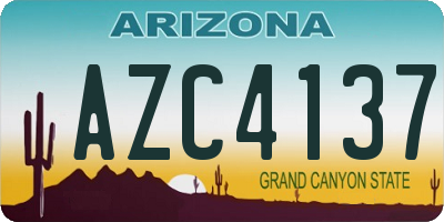 AZ license plate AZC4137