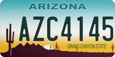 AZ license plate AZC4145
