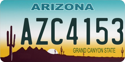 AZ license plate AZC4153