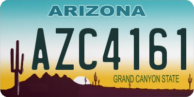 AZ license plate AZC4161