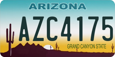 AZ license plate AZC4175