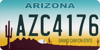 AZ license plate AZC4176