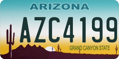 AZ license plate AZC4199
