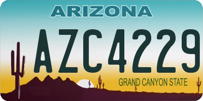 AZ license plate AZC4229