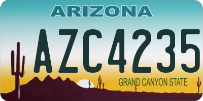 AZ license plate AZC4235