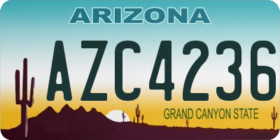 AZ license plate AZC4236