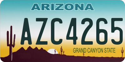 AZ license plate AZC4265