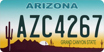 AZ license plate AZC4267