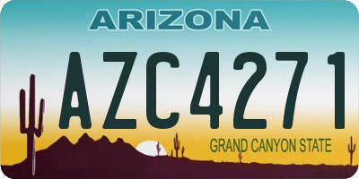 AZ license plate AZC4271
