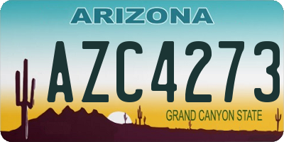 AZ license plate AZC4273