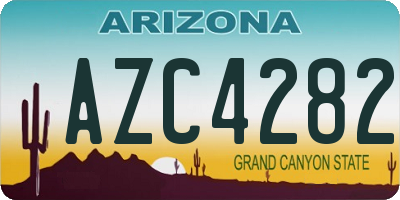 AZ license plate AZC4282