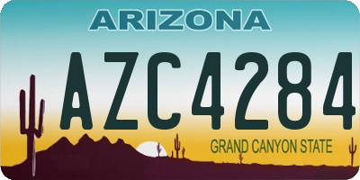 AZ license plate AZC4284