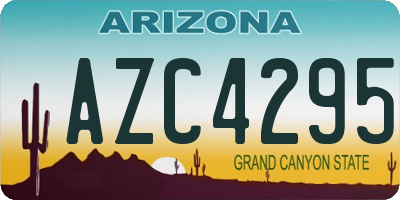 AZ license plate AZC4295