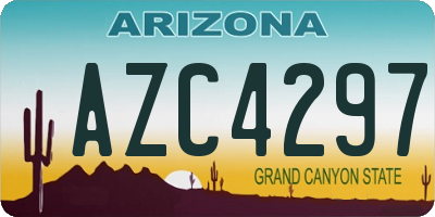 AZ license plate AZC4297