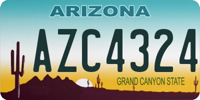 AZ license plate AZC4324
