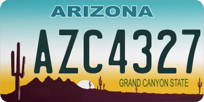 AZ license plate AZC4327