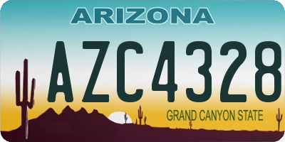 AZ license plate AZC4328