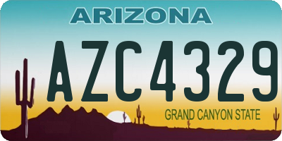 AZ license plate AZC4329