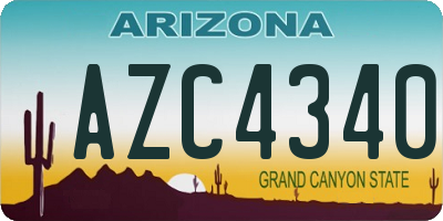 AZ license plate AZC4340