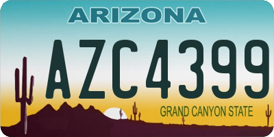 AZ license plate AZC4399