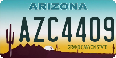 AZ license plate AZC4409