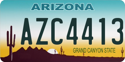 AZ license plate AZC4413