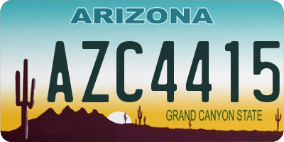 AZ license plate AZC4415