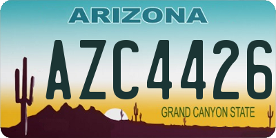 AZ license plate AZC4426