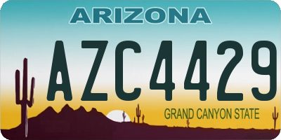 AZ license plate AZC4429