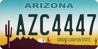 AZ license plate AZC4447
