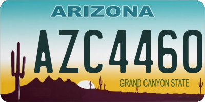 AZ license plate AZC4460