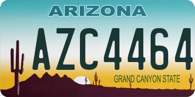 AZ license plate AZC4464