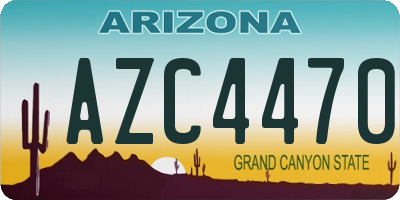 AZ license plate AZC4470
