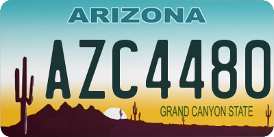 AZ license plate AZC4480