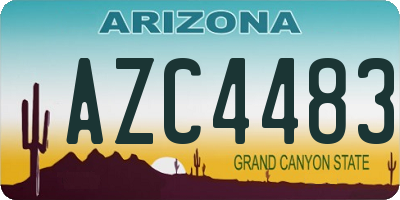 AZ license plate AZC4483