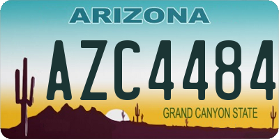 AZ license plate AZC4484