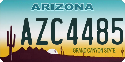 AZ license plate AZC4485